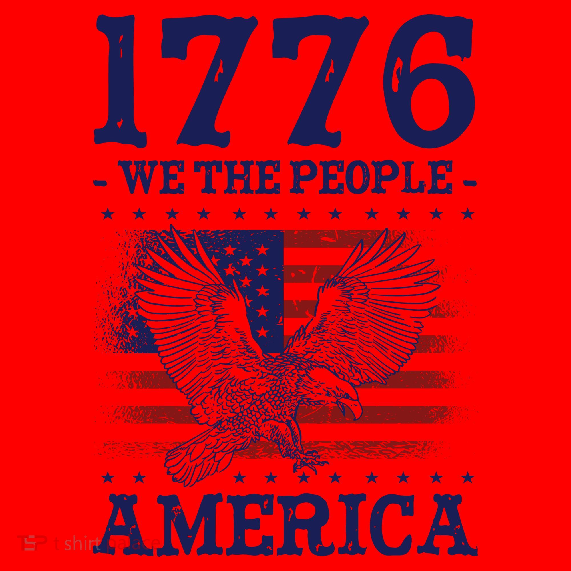 1776 We The People American Flag Eagle Patriotic Santa Hat