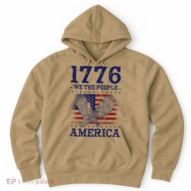 1776 We The People American Flag Eagle Patriotic Hoodie