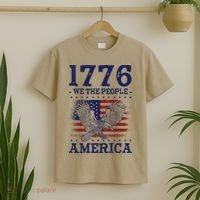 1776 We The People American Flag Eagle Patriotic T-Shirt thumb 2