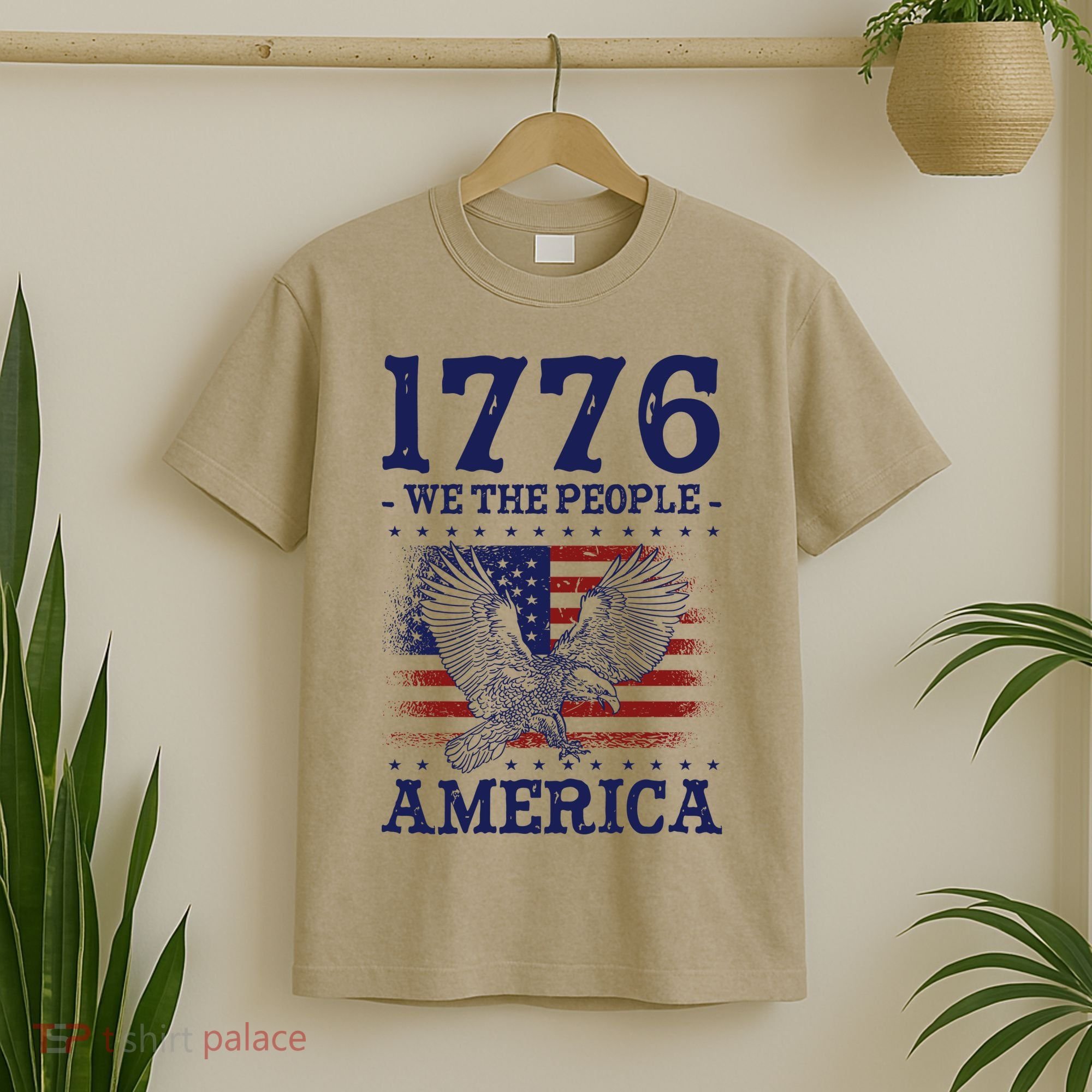1776 We The People American Flag Eagle Patriotic T-Shirt