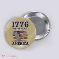 1776 We The People American Flag Eagle Patriotic Button thumb 0