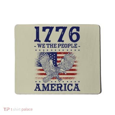 1776 We The People American Flag Eagle Patriotic Mousepad