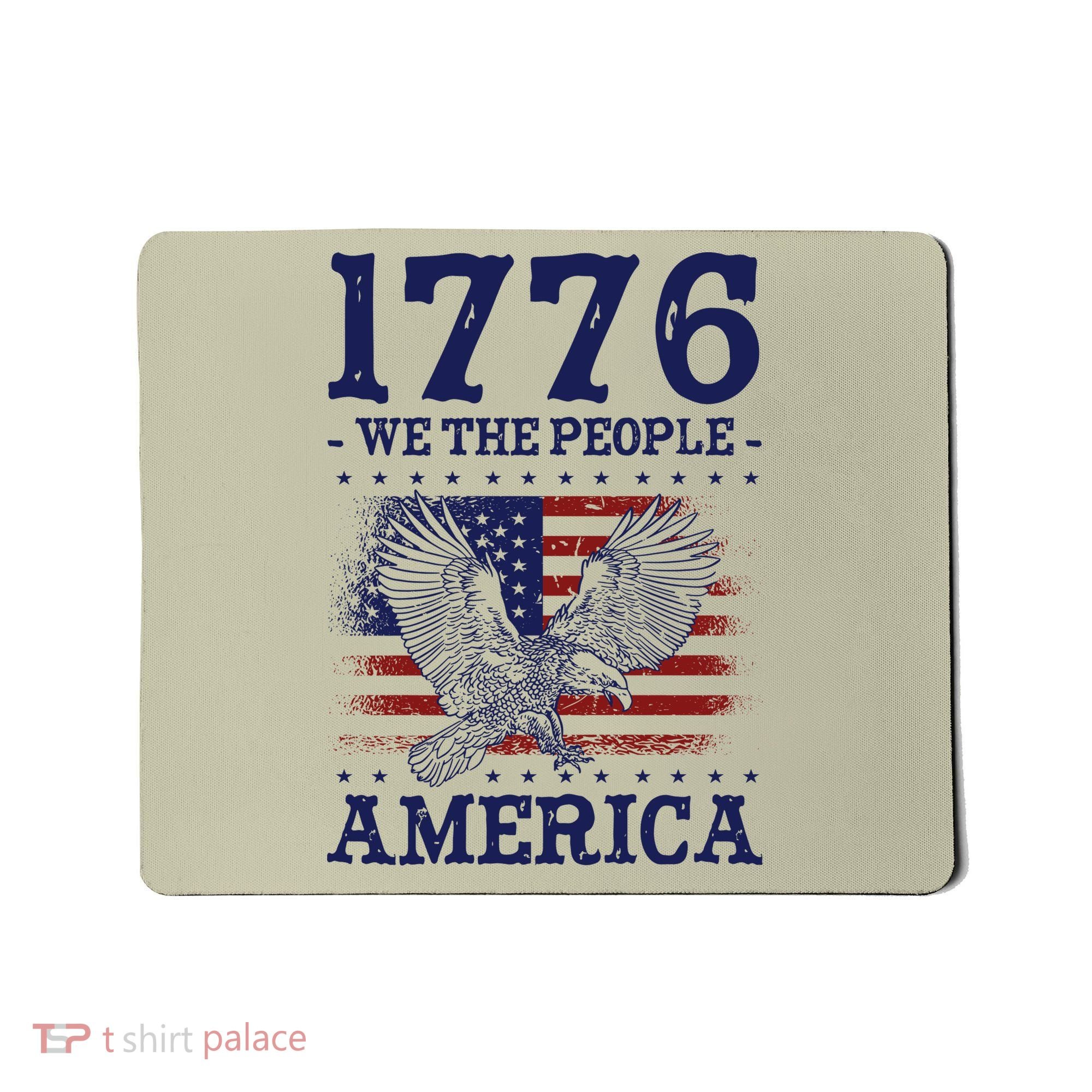 1776 We The People American Flag Eagle Patriotic Mousepad