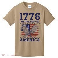1776 We The People American Flag Eagle Patriotic Kids T-Shirt thumb 0