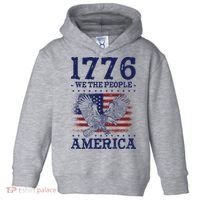 1776 We The People American Flag Eagle Patriotic Toddler Hoodie thumb 0