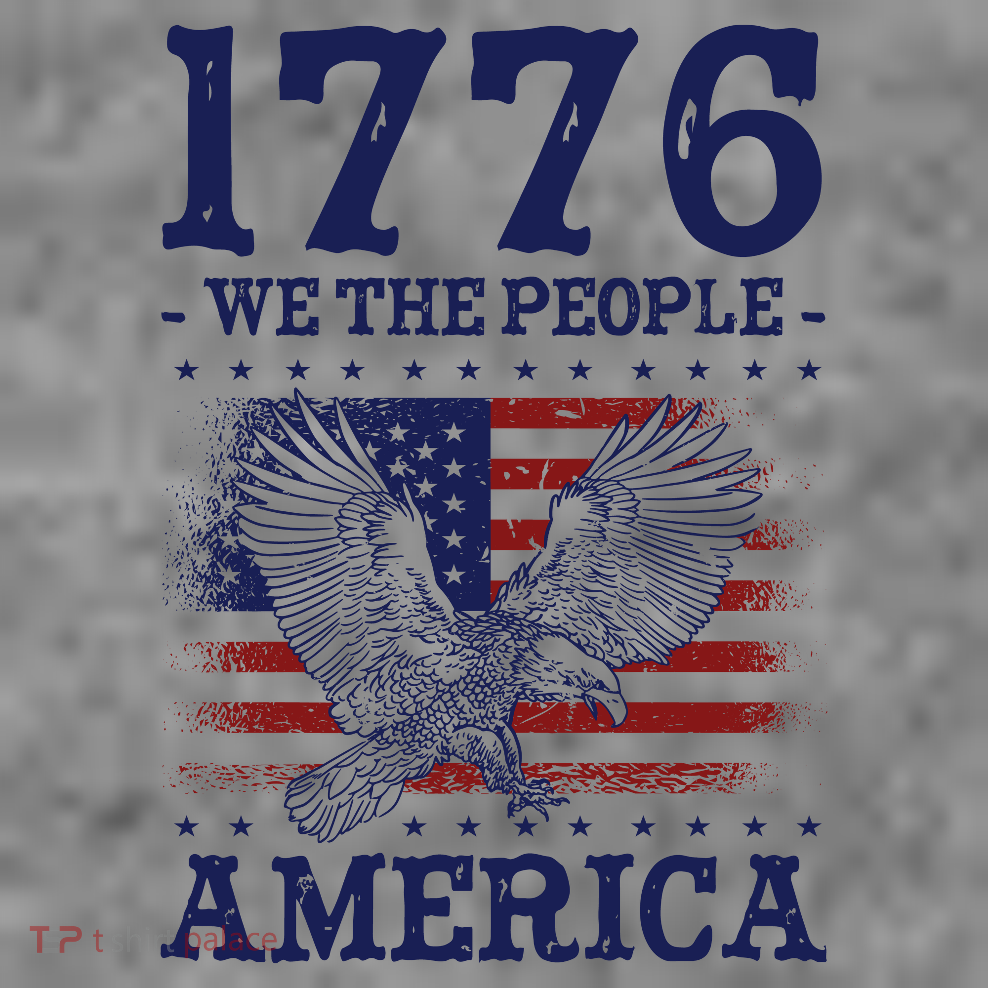 1776 We The People American Flag Eagle Patriotic Toddler Hoodie