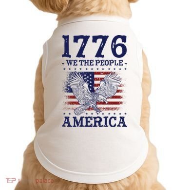 1776 We The People American Flag Eagle Patriotic Doggie Tank