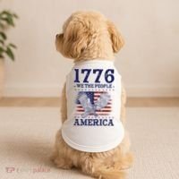 1776 We The People American Flag Eagle Patriotic Doggie Tank thumb 2