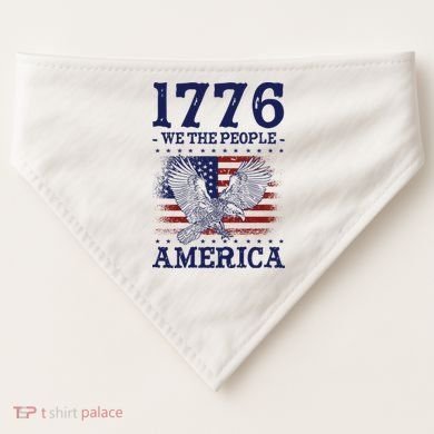 1776 We The People American Flag Eagle Patriotic USA-Made Doggie Bandana