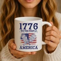 1776 We The People American Flag Eagle Patriotic Coffee Mug thumb 3