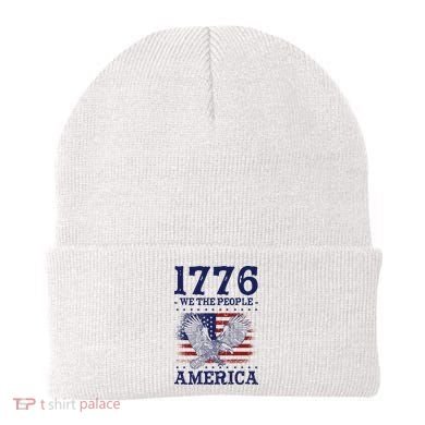 1776 We The People American Flag Eagle Patriotic Beanie