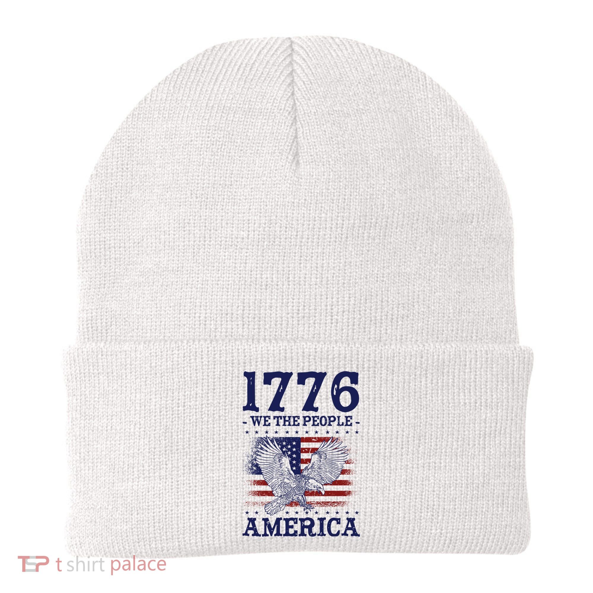 1776 We The People American Flag Eagle Patriotic Beanie