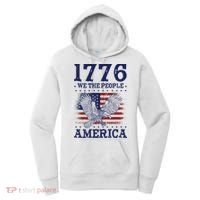 1776 We The People American Flag Eagle Patriotic Women's Hoodie thumb 0