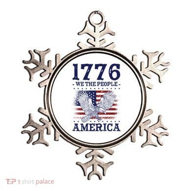 1776 We The People American Flag Eagle Patriotic Ornament