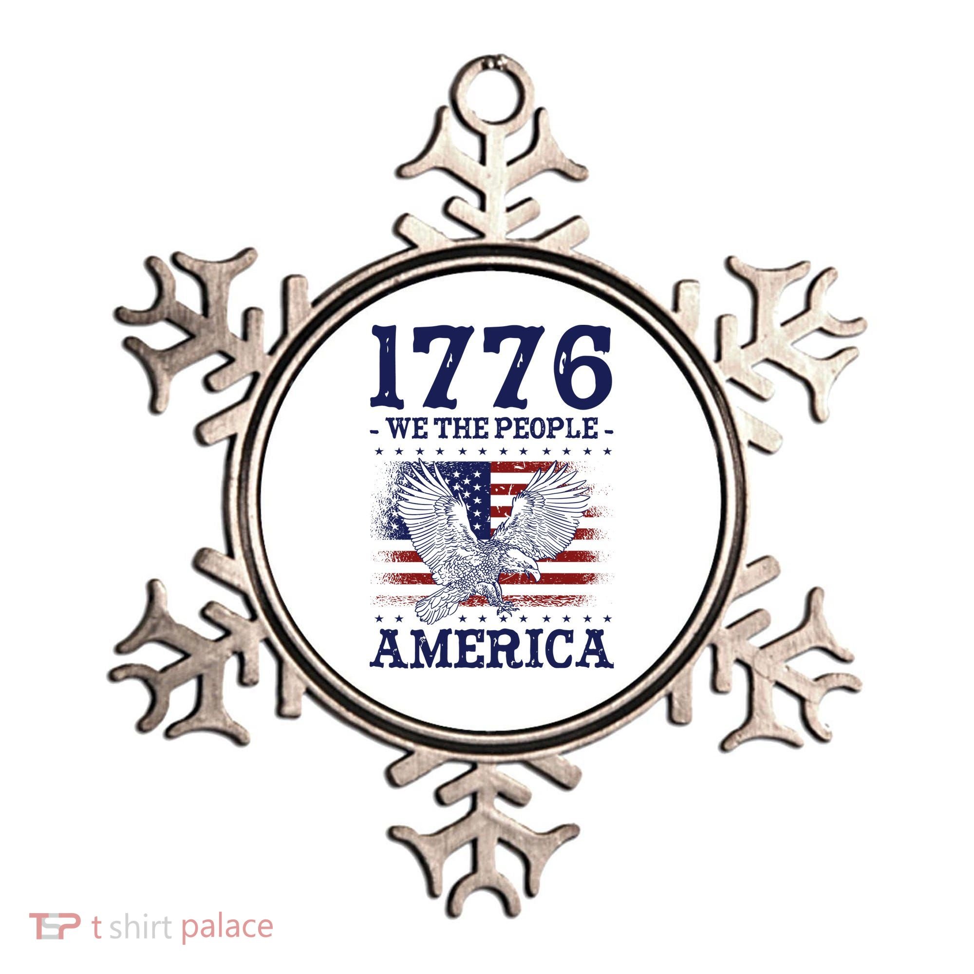 1776 We The People American Flag Eagle Patriotic Ornament