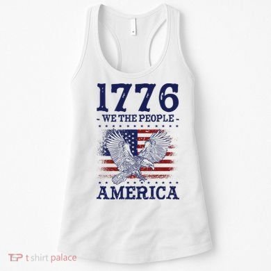 1776 We The People American Flag Eagle Patriotic Women's Tank Top