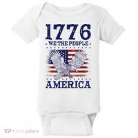1776 We The People American Flag Eagle Patriotic Baby Bodysuit thumb 0