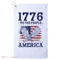 1776 We The People American Flag Eagle Patriotic Golf Towel thumb 0