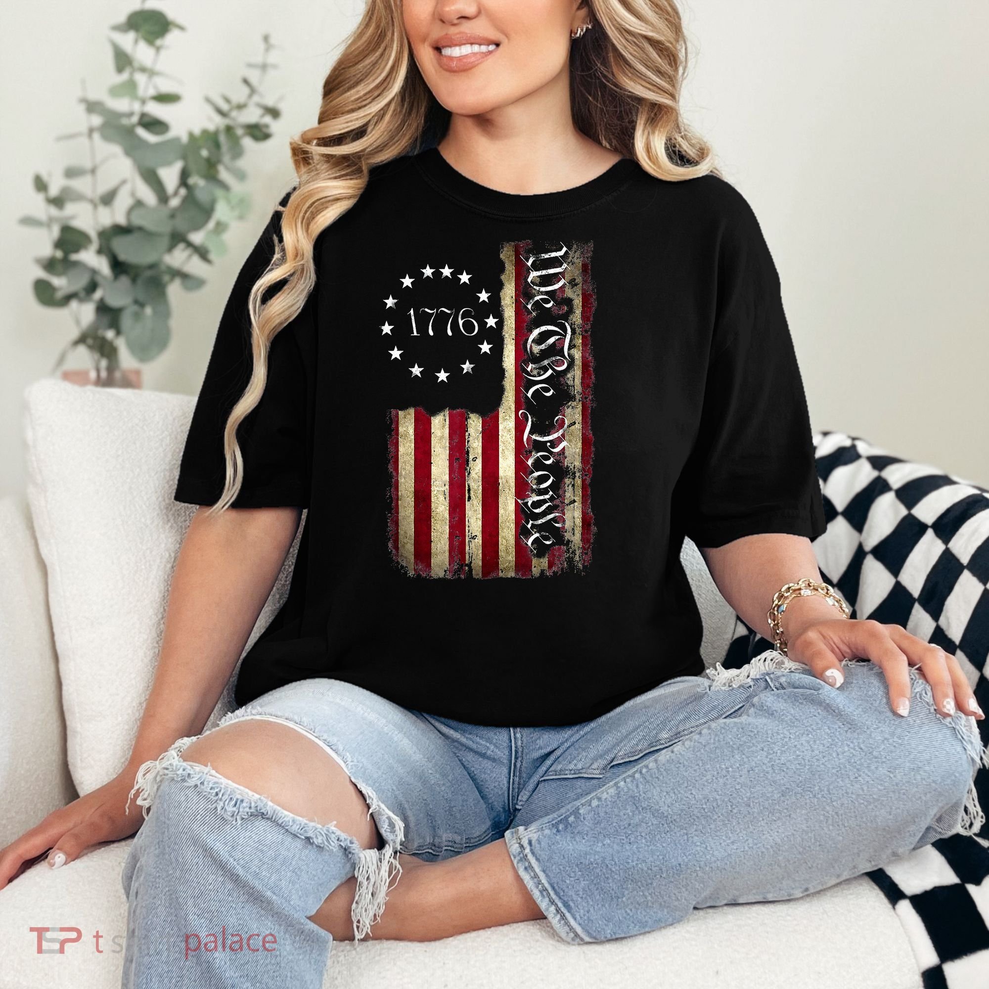 1776 We The People Patriotic American Constitution Comfort Colors T-Shirt