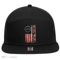 1776 We The People Patriotic American Constitution 7 Panel Mesh Trucker Snapback Hat thumb 0