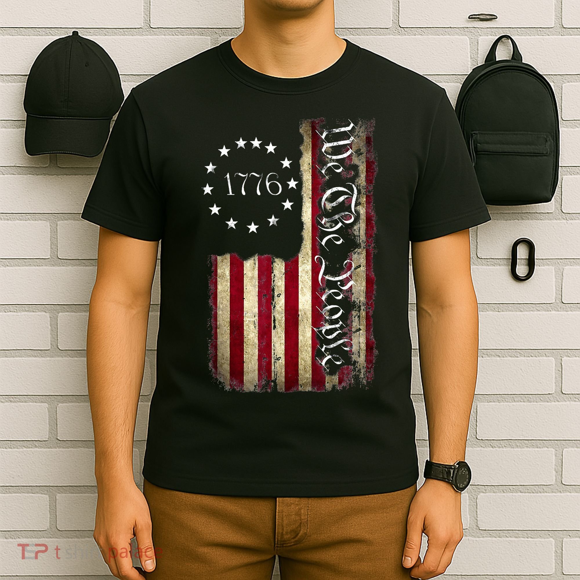 1776 We The People Patriotic American Constitution T-Shirt