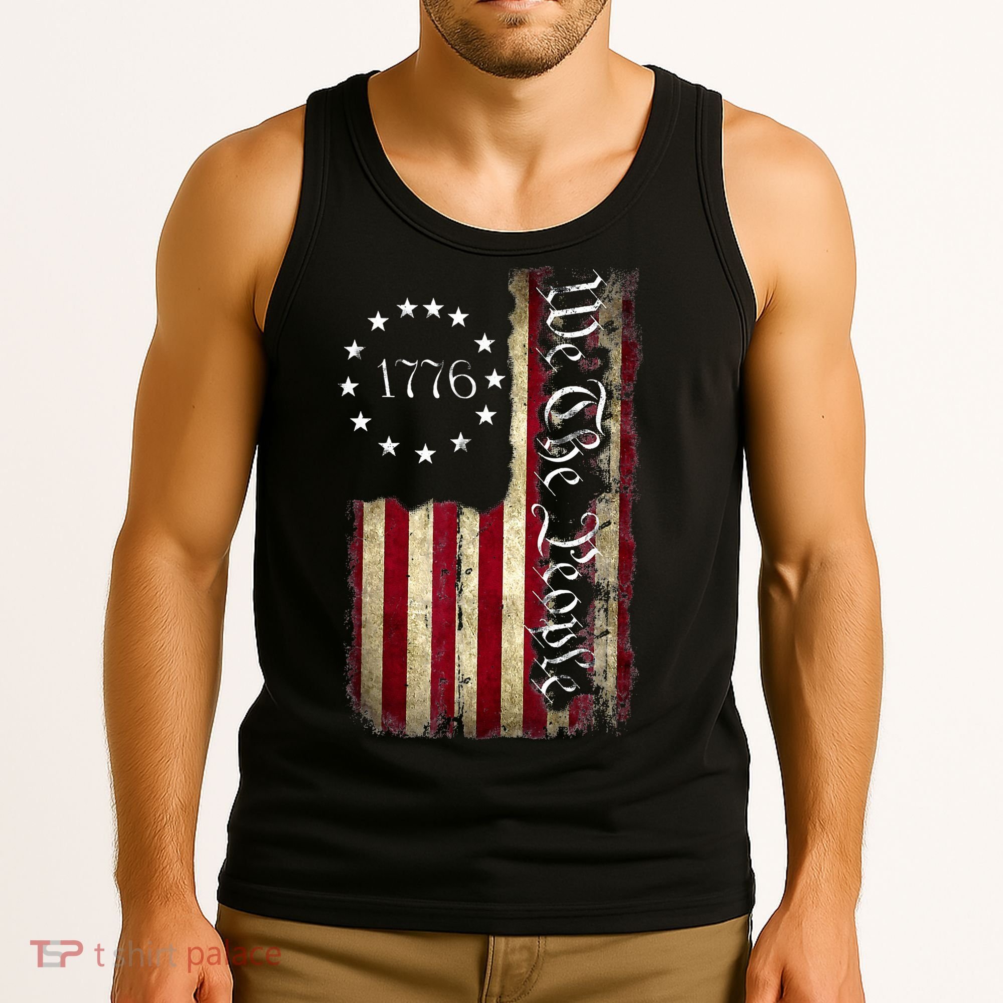 1776 We The People Patriotic American Constitution Tank Top