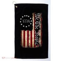1776 We The People Patriotic American Constitution Golf Towel thumb 0