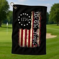 1776 We The People Patriotic American Constitution Golf Towel thumb 1