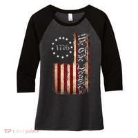 1776 We The People Patriotic American Constitution Women's Tri-Blend 3/4-Sleeve Raglan Shirt thumb 0