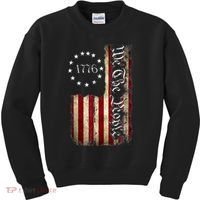 1776 We The People Patriotic American Constitution Kids Sweatshirt thumb 0