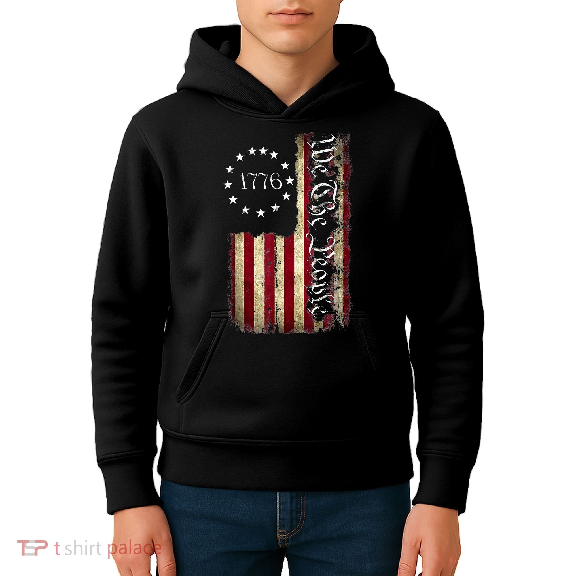 1776 We The People Patriotic American Constitution Kids Hoodie
