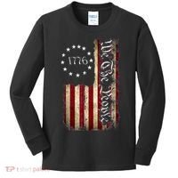 1776 We The People Patriotic American Constitution Kids Long Sleeve Shirt thumb 0