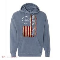 1776 We The People Patriotic American Constitution Comfort Colors Garment-Dyed Hooded Sweatshirt thumb 0