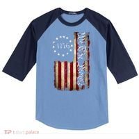 1776 We The People Patriotic American Constitution Raglan Baseball Sleeve Shirt thumb 0