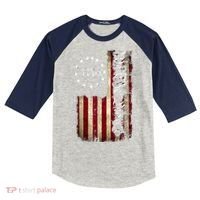 1776 We The People Patriotic American Constitution Kids Colorblock Raglan Jersey thumb 0