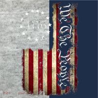 1776 We The People Patriotic American Constitution Kids Colorblock Raglan Jersey thumb 2