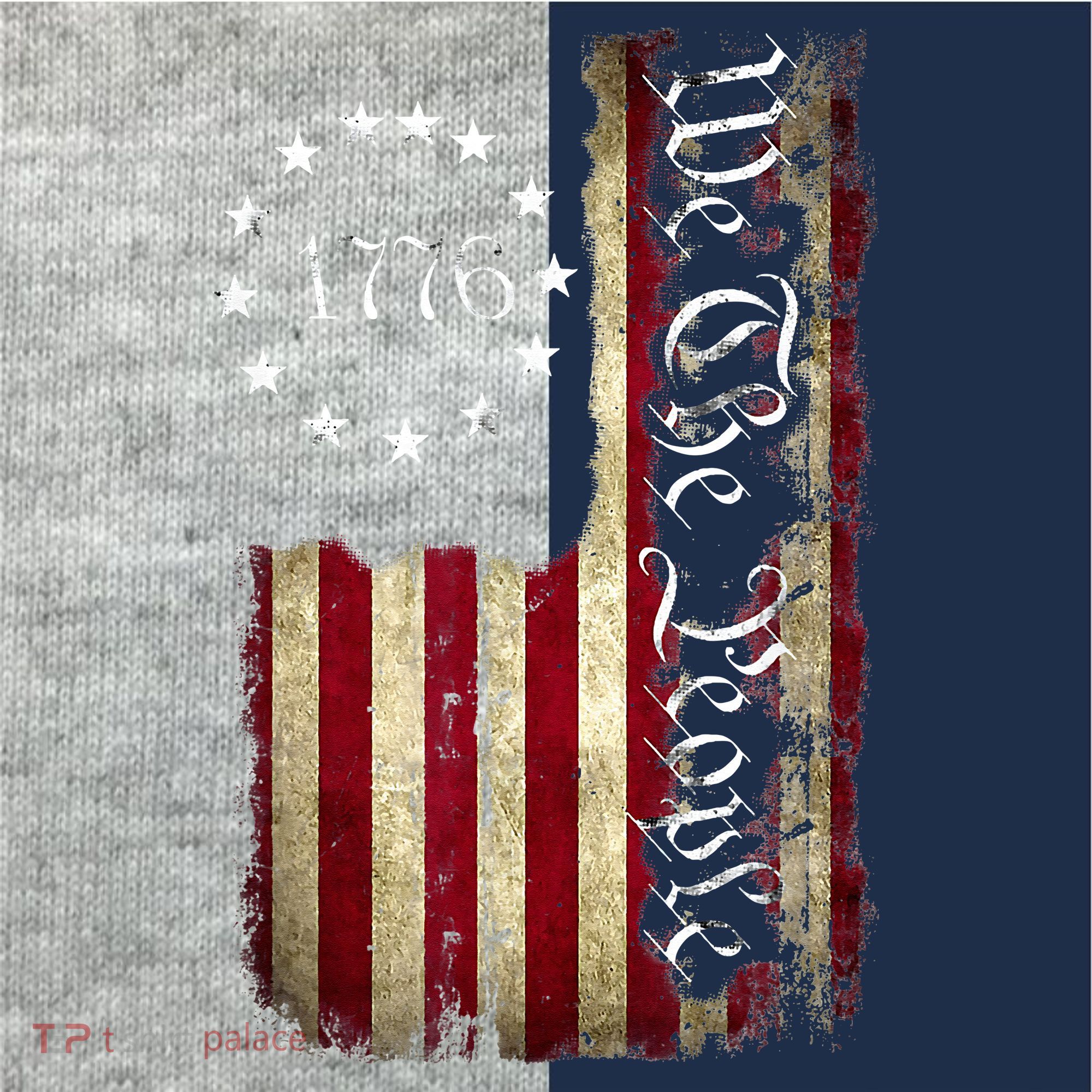 1776 We The People Patriotic American Constitution Kids Colorblock Raglan Jersey
