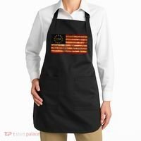 1776 We The People US Flag Visually Aged And Distressed Apron thumb 2
