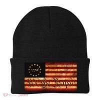 1776 We The People US Flag Visually Aged And Distressed Beanie thumb 0