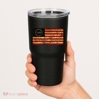 1776 We The People US Flag Visually Aged And Distressed Tumbler thumb 2