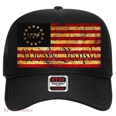 1776 We The People US Flag Visually Aged And Distressed Hat