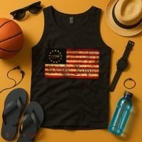 1776 We The People US Flag Visually Aged And Distressed Tank Top thumb 4