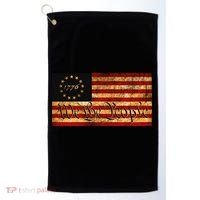 1776 We The People US Flag Visually Aged And Distressed Golf Towel thumb 0