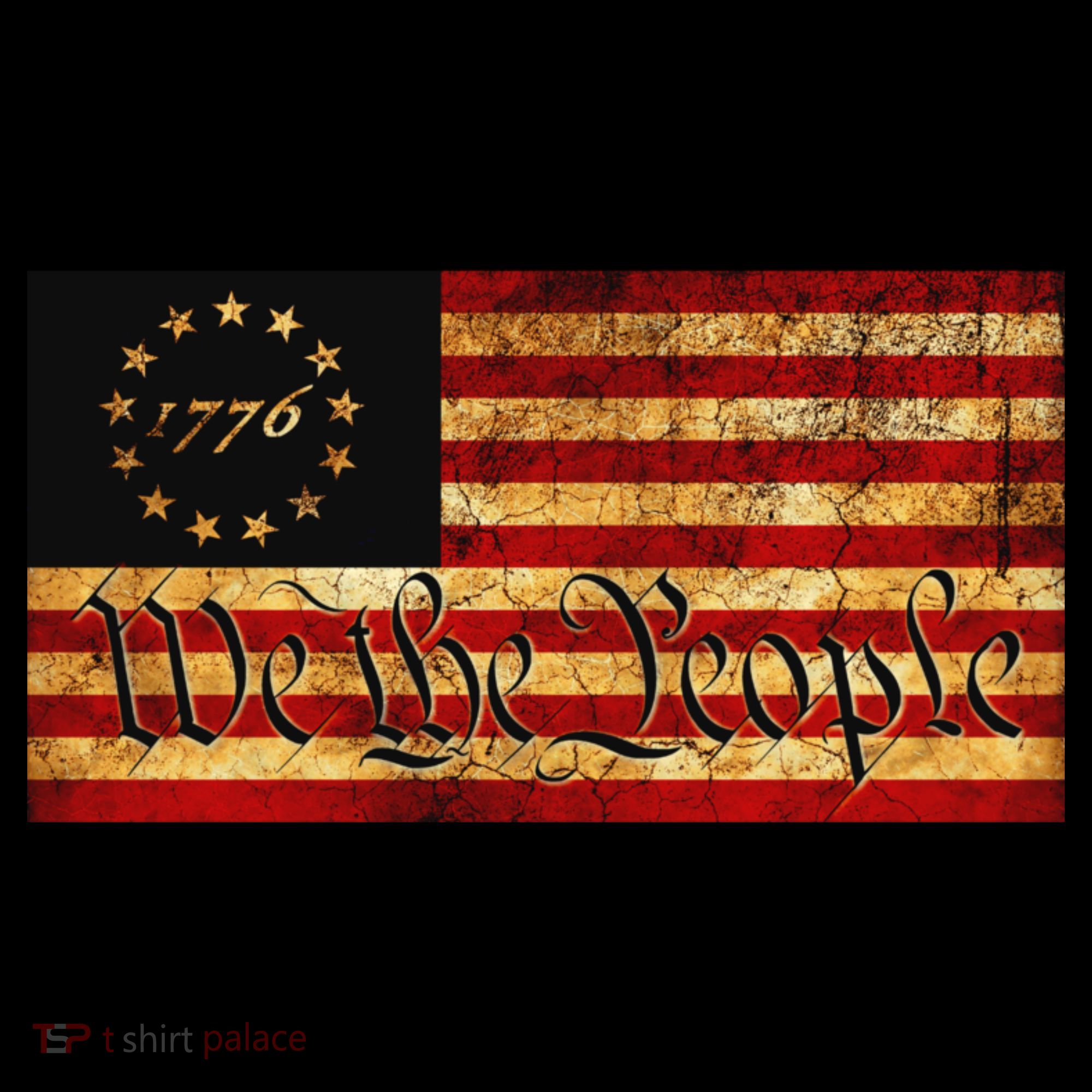 1776 We The People US Flag Visually Aged And Distressed Kids Sweatshirt