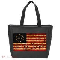 1776 We The People US Flag Visually Aged And Distressed Tote Bag thumb 0