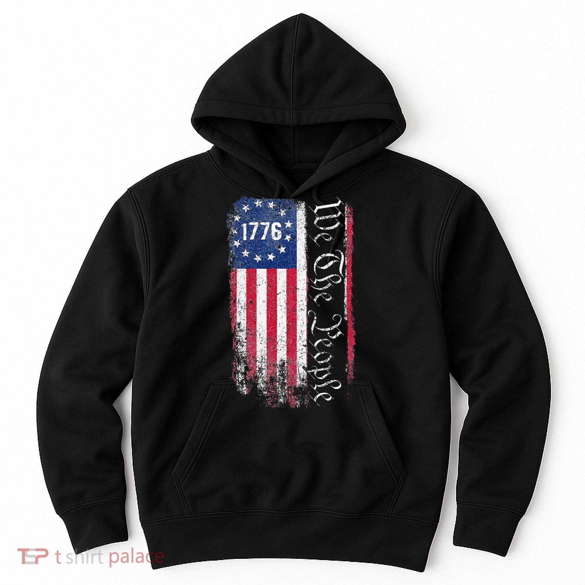 1776 We The People Betsy Ross American Flag Hoodie