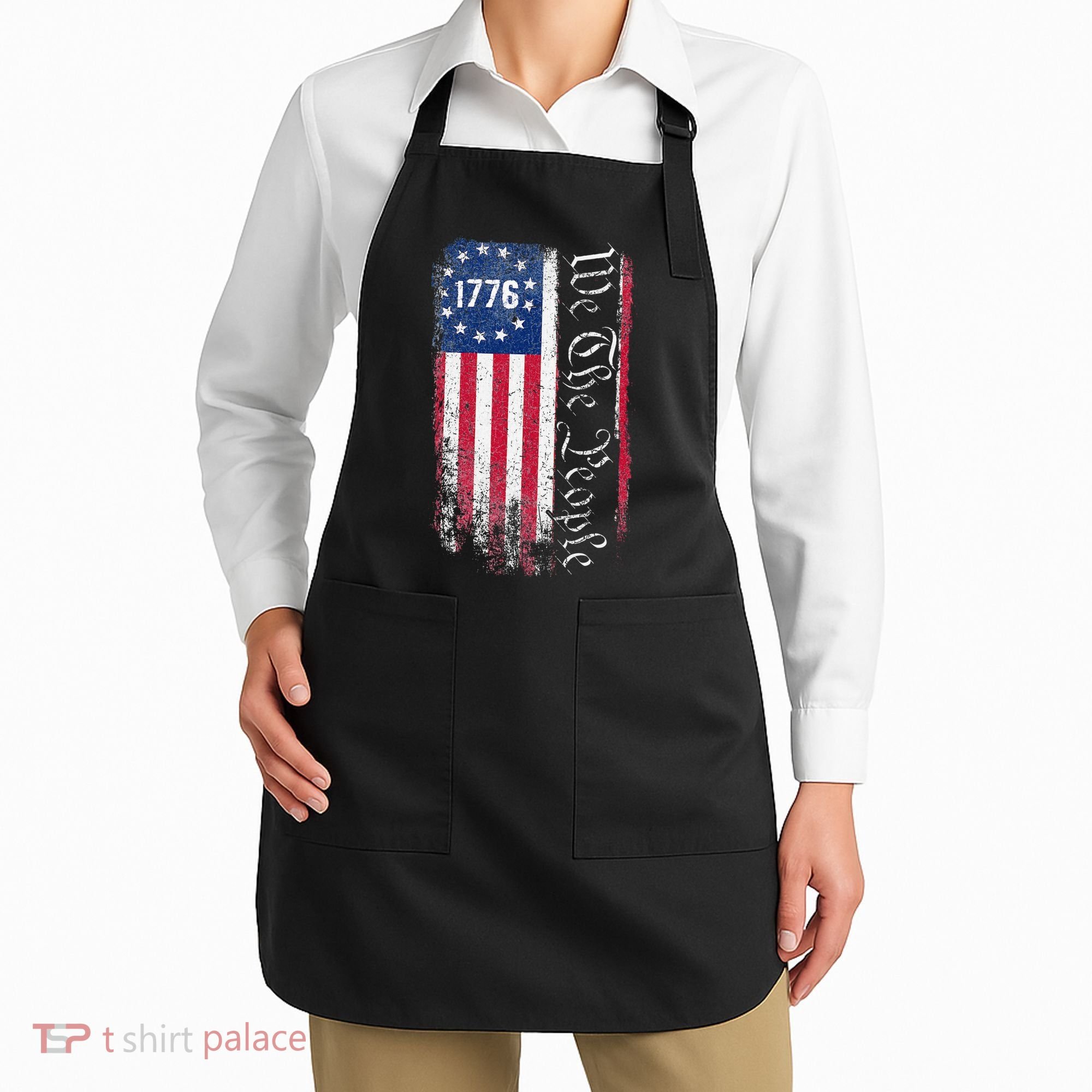 1776 We The People Betsy Ross American Flag Apron