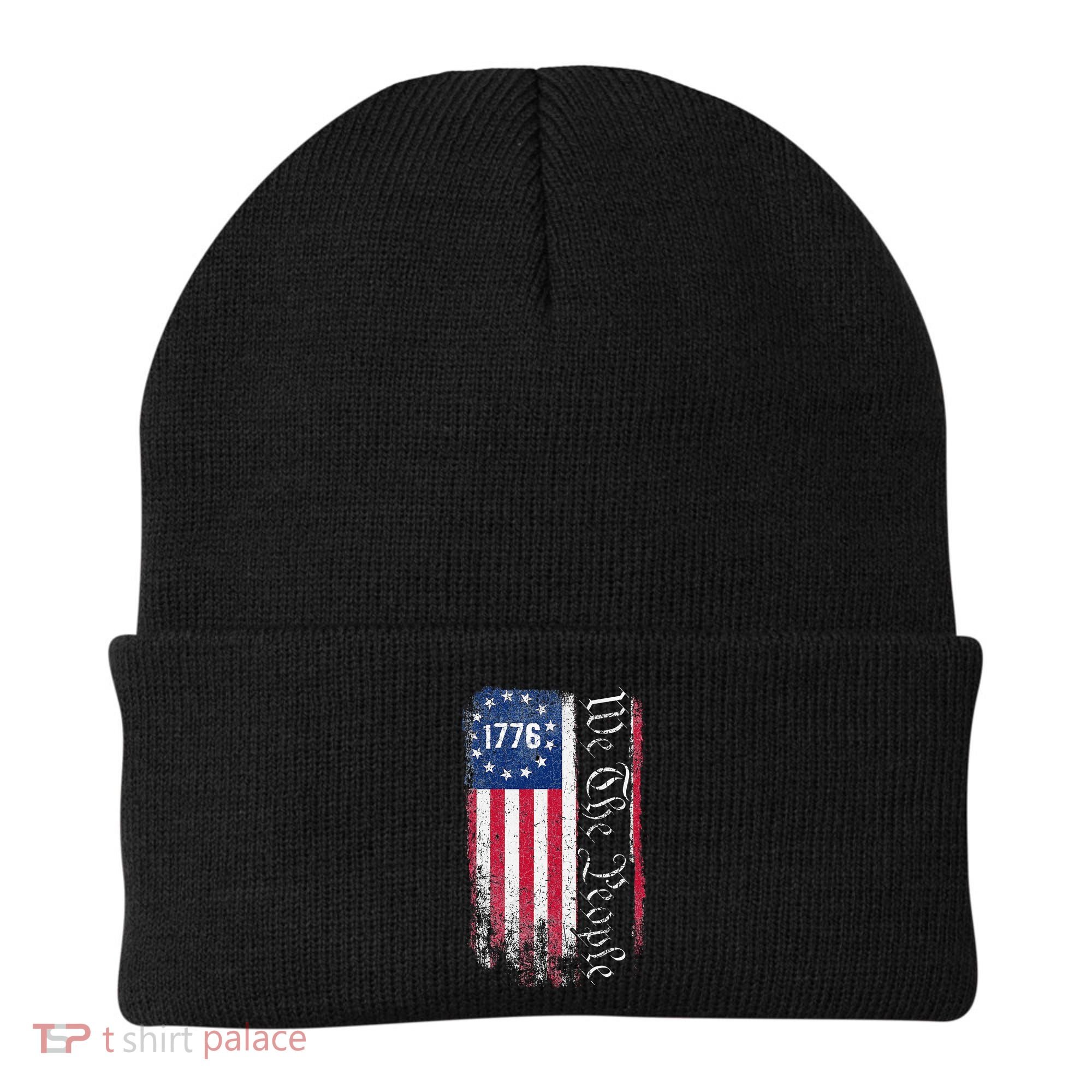 1776 We The People Betsy Ross American Flag Beanie