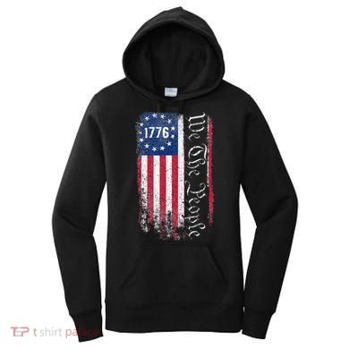 1776 We The People Betsy Ross American Flag Women's Hoodie