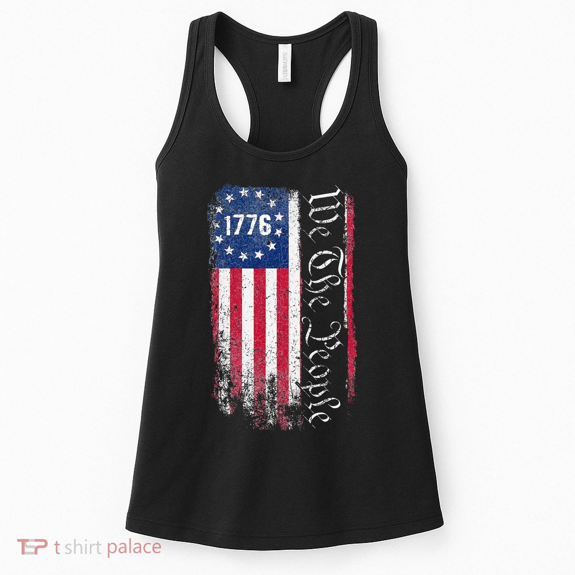 1776 We The People Betsy Ross American Flag Women's Tank Top